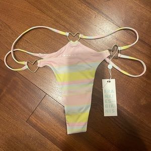 Frankie’s Bikinis Kailyn Skimpy String Bikini Bottom - summer stripe